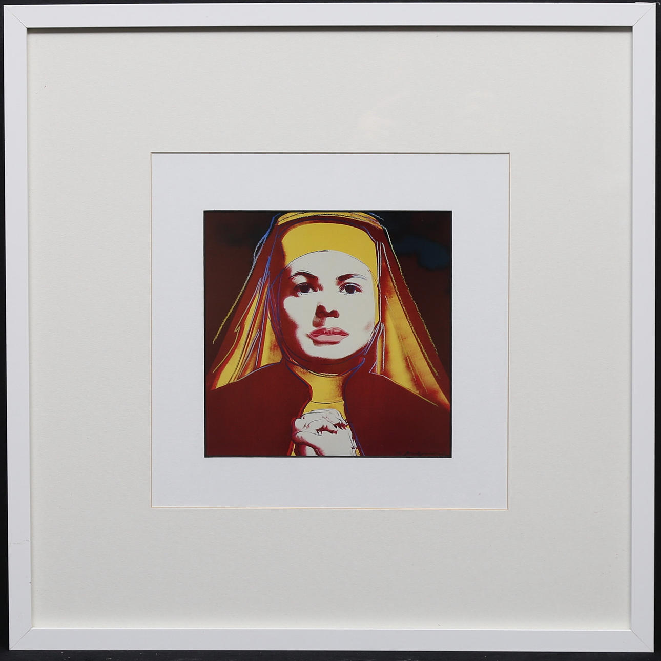 ANDY WARHOL. EFTER. Ingrid Bergman. Farve offset, signeret i printet.