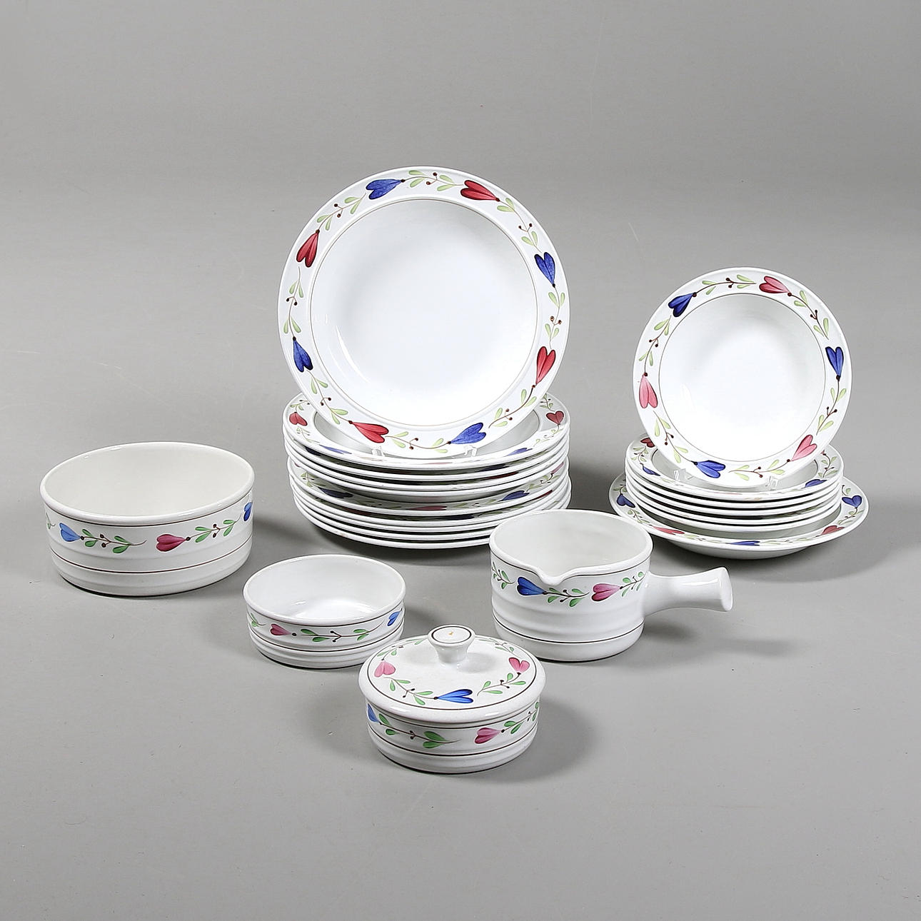 SERVISDELAR, 21 delar, porslin, Ranka, Stig Lindberg, Gustavsberg, 1900-tal.