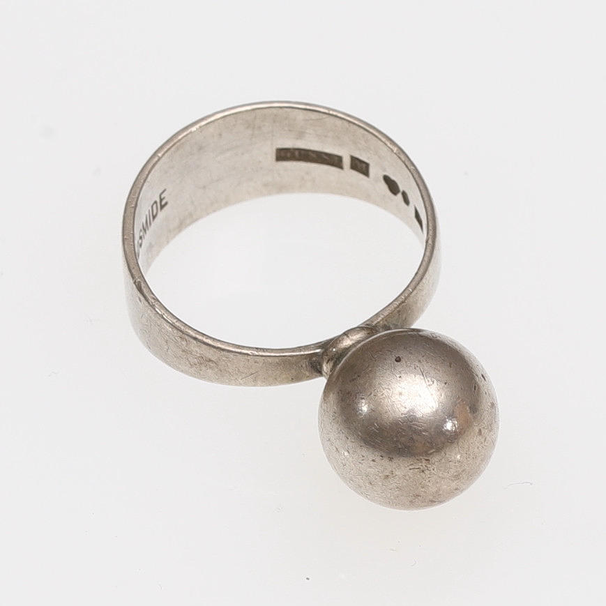 RING, silver, Gussi-Smycken Ab, Malmö, 1966.