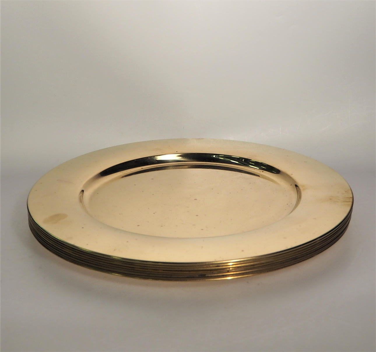 ENVELOPE PLATES, brass, 8 pcs, "Stelton", Denmark.
