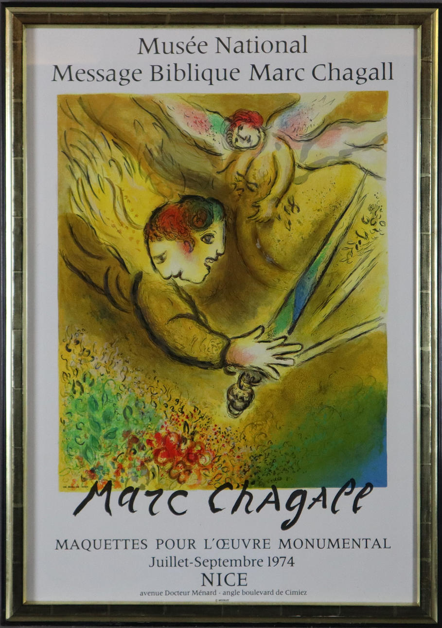 --CHAGALL, MARC. "Der richtende Engel", Farblithographie auf Papier.