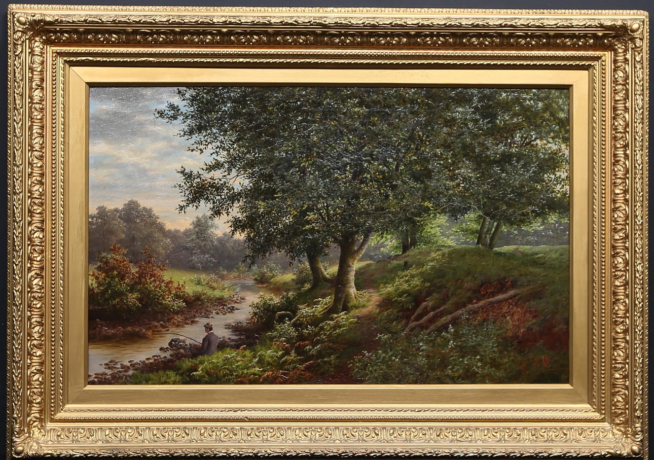 OIDENTIFIERAD KONSTNÄR. Oil on canvas. Signed JFW.