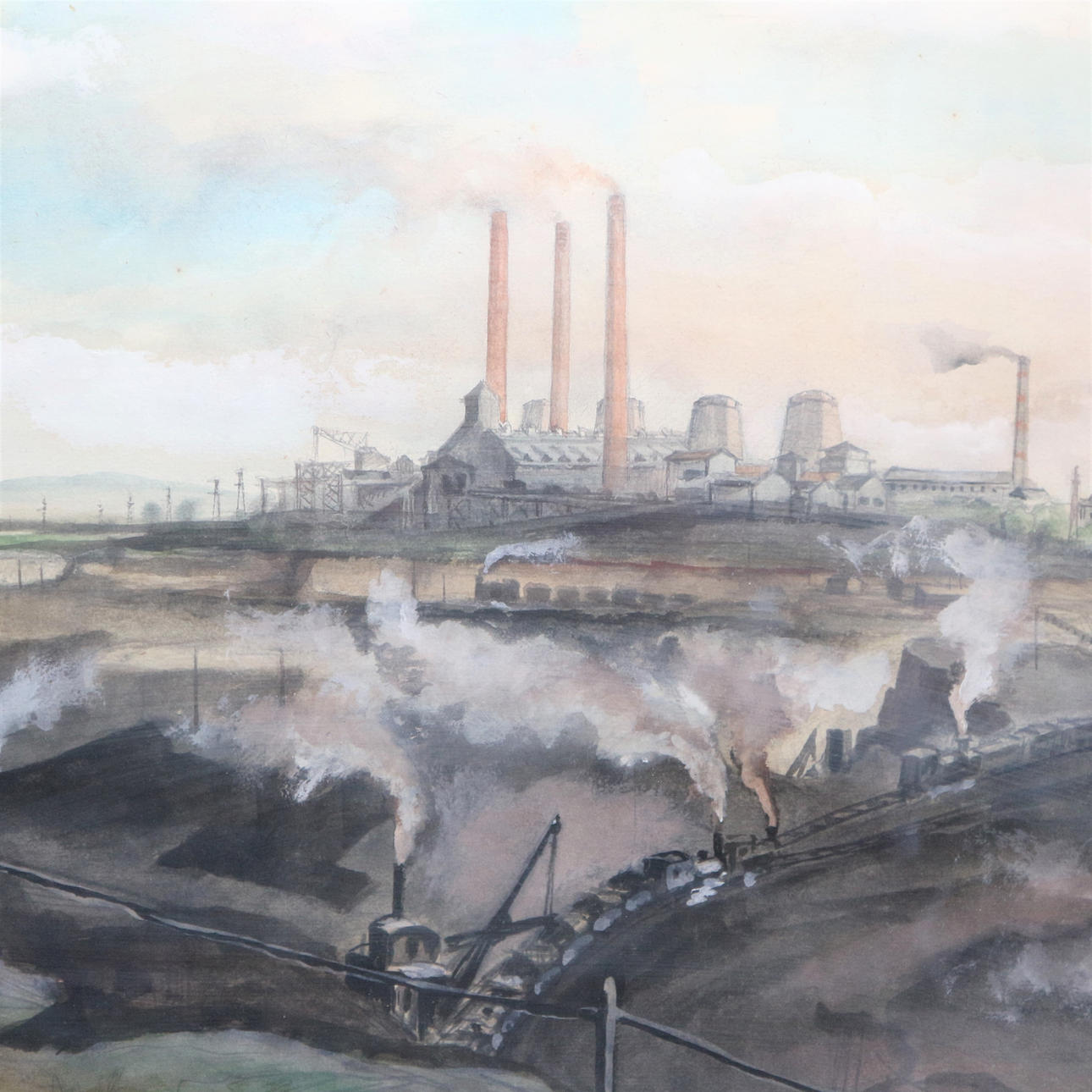 JOSEPH HODEK. INDUSTRI LANDSKAPS MÅLNINGAR.