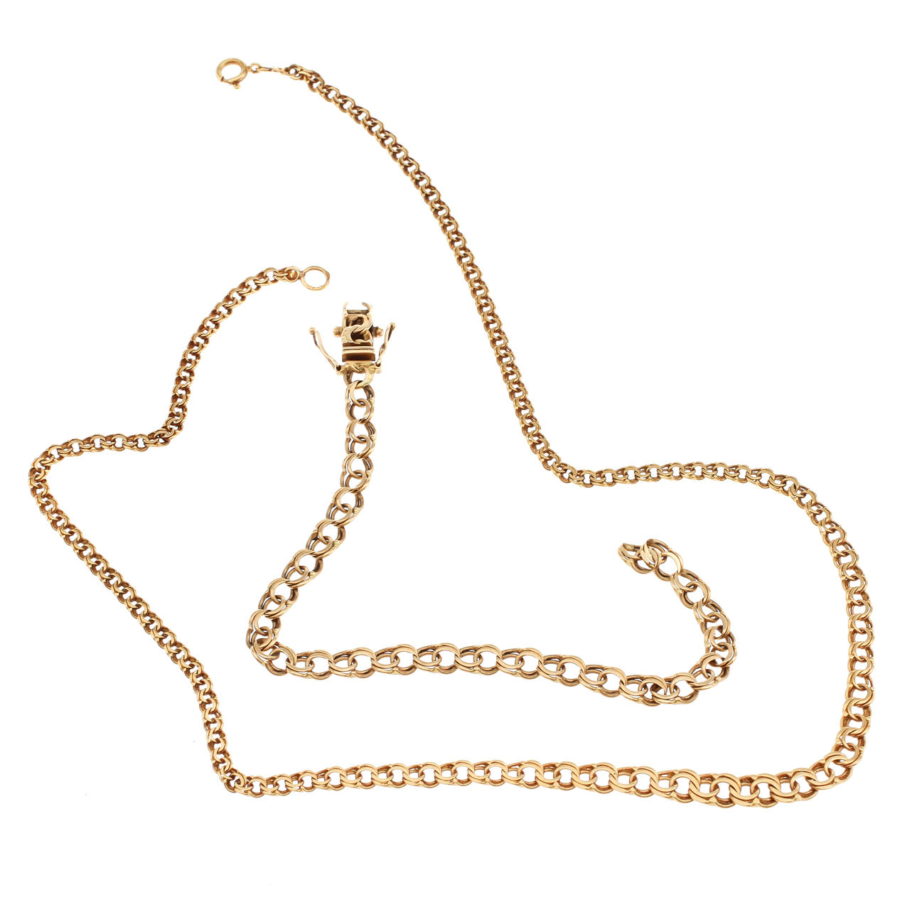 HALSBAND OCH ARMBAND, 18k guld, ca 18,7 gram.