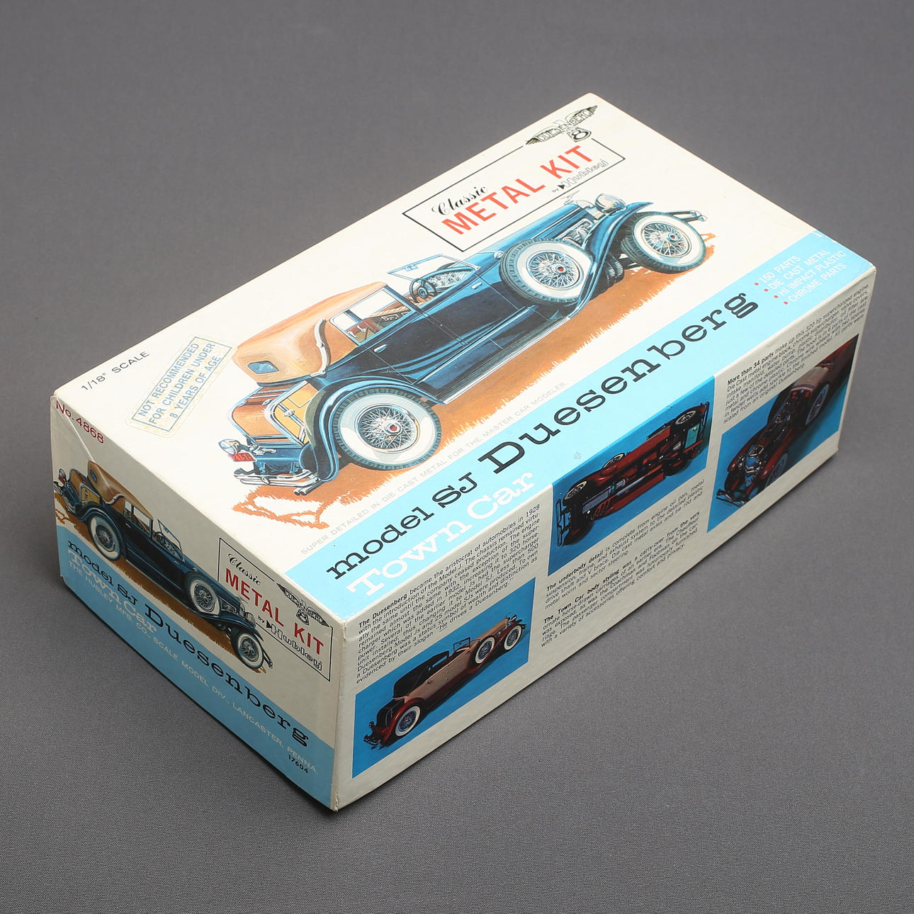 BUILDING KIT, model SJ Duesenberg, Classic Metal Kit, by Hubley.