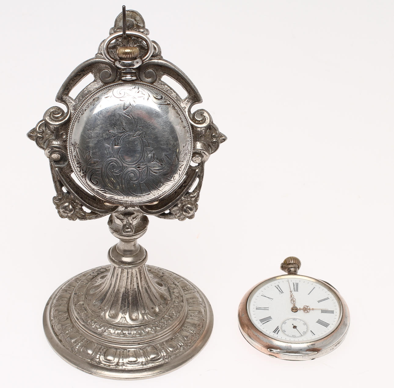 FICKUR 2 st, silver, FICKURSTÄLL, vitmetall, 18/1900-tal.