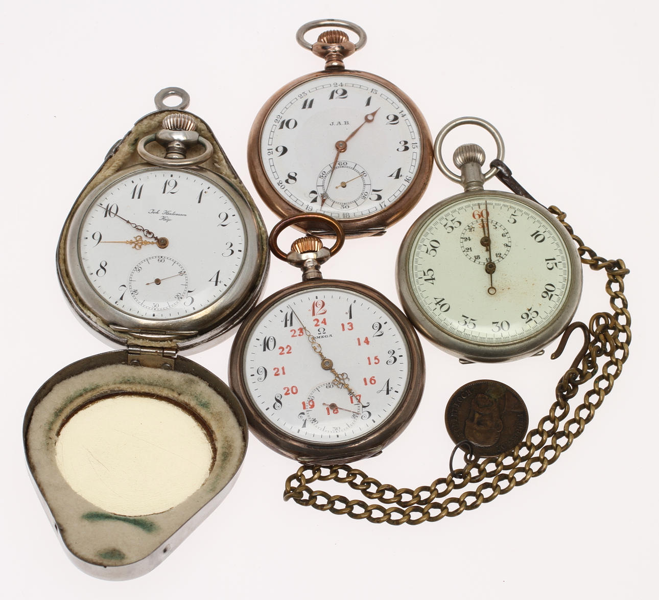 FICKUR 3 st, STOPUR, bla. Omega, Joh. Halvarson.