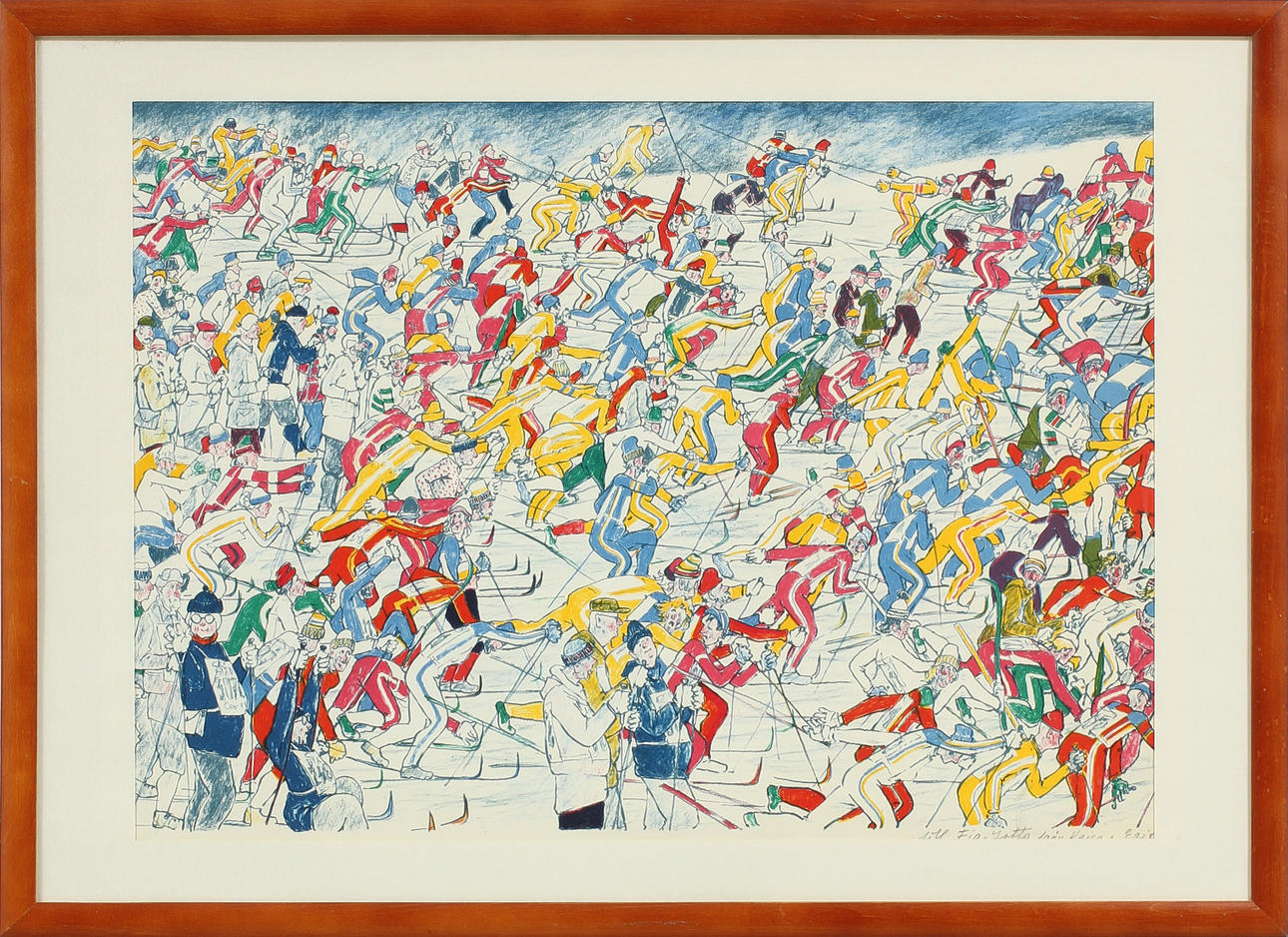 ERIK HAAMER. Färglitografi. Signerad.