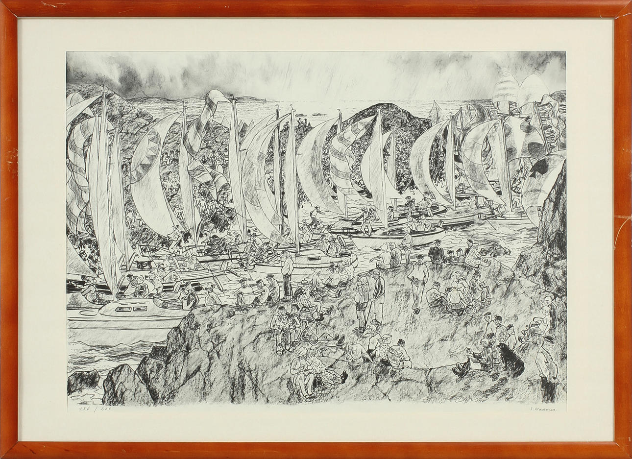 ERIK HAAMER. Litografi, signerad och numrerad 136/200.