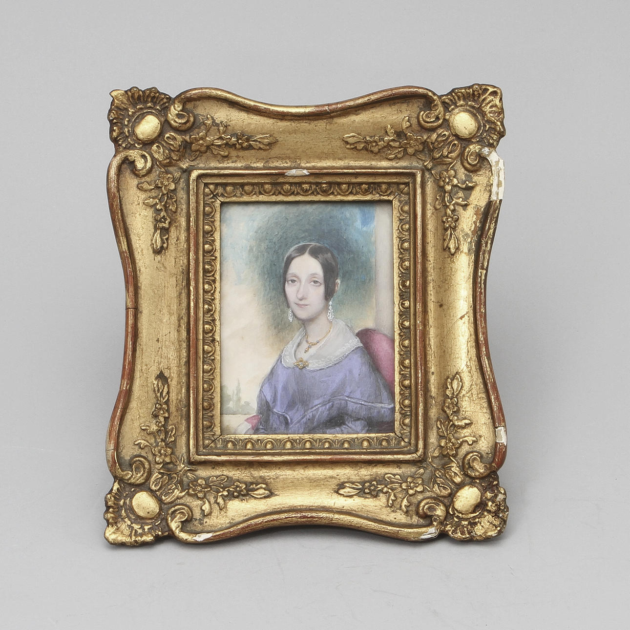 MINIATYRMÅLNING, efter Matthias Grilhofer, 1800-talets andra hälft.