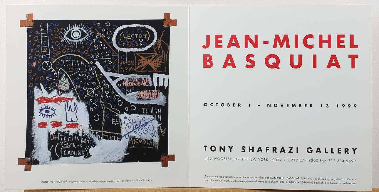 VERNISSAGEKORT: Jean-Michel Basquiat. Offsettryck. Osignerad.