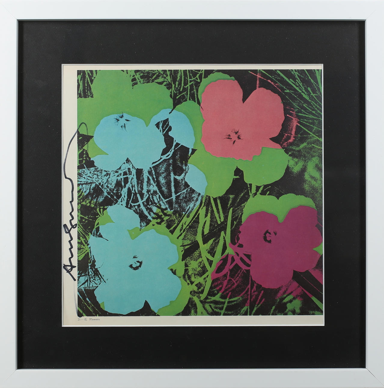 ANDY WARHOL. Flowers. Offsettryck. Signerad med tusch Andy Warhol.