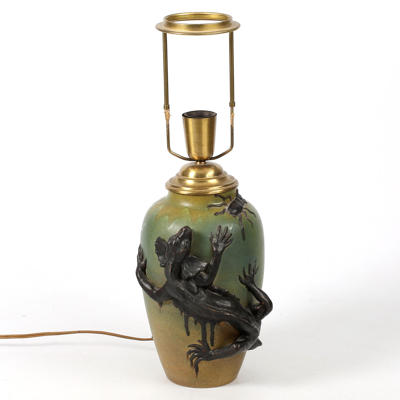 TABLE LAMP, ceramics, Ipsen Enke, Denmark, first part of the 20th century.