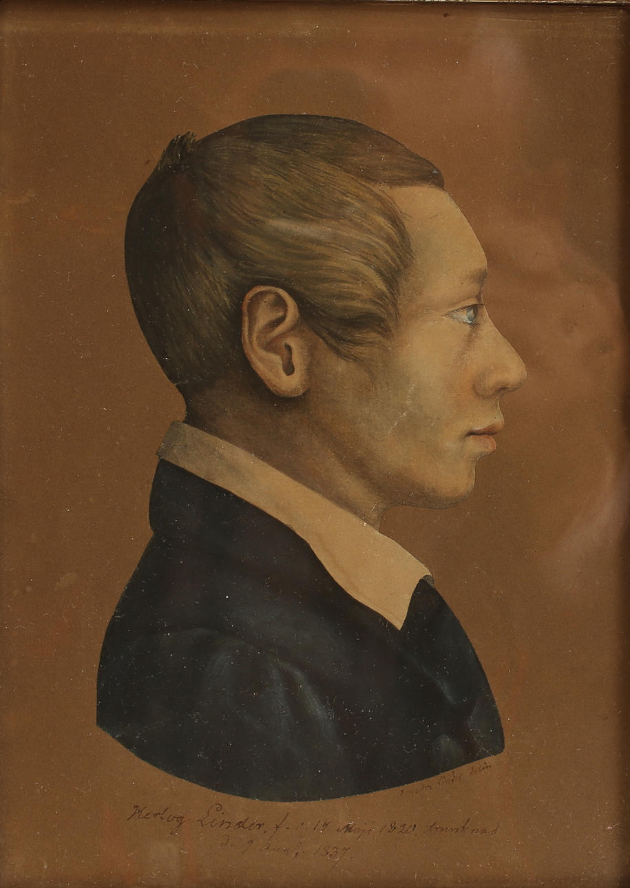 Tuntematon taiteilija, kollaasi, signeerattu 1800-luku.