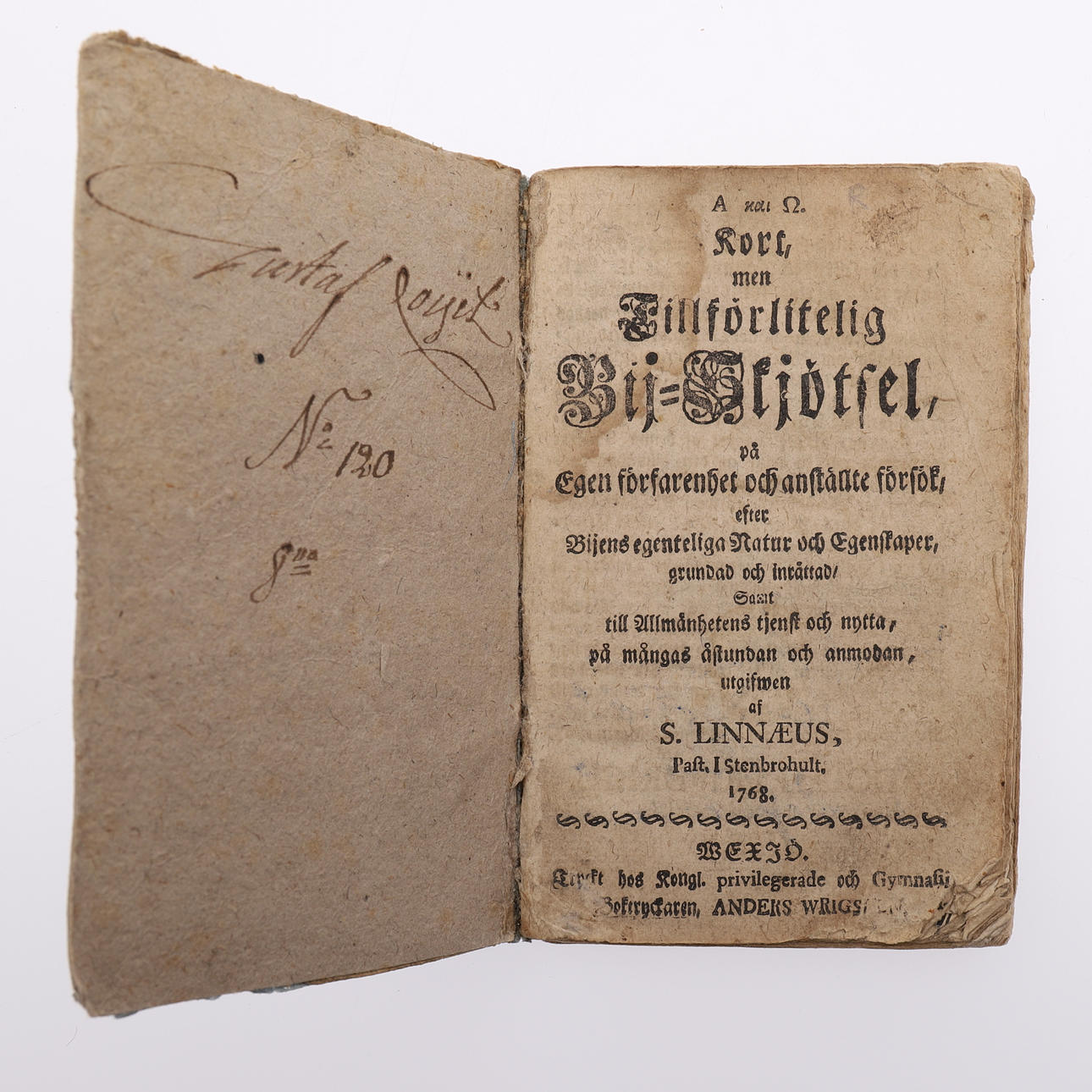 SAMUEL LINNAEUS KORT MEN TILLFÖRLITELIG BIJ-SKJÖTSEL 1768. Böcker ...