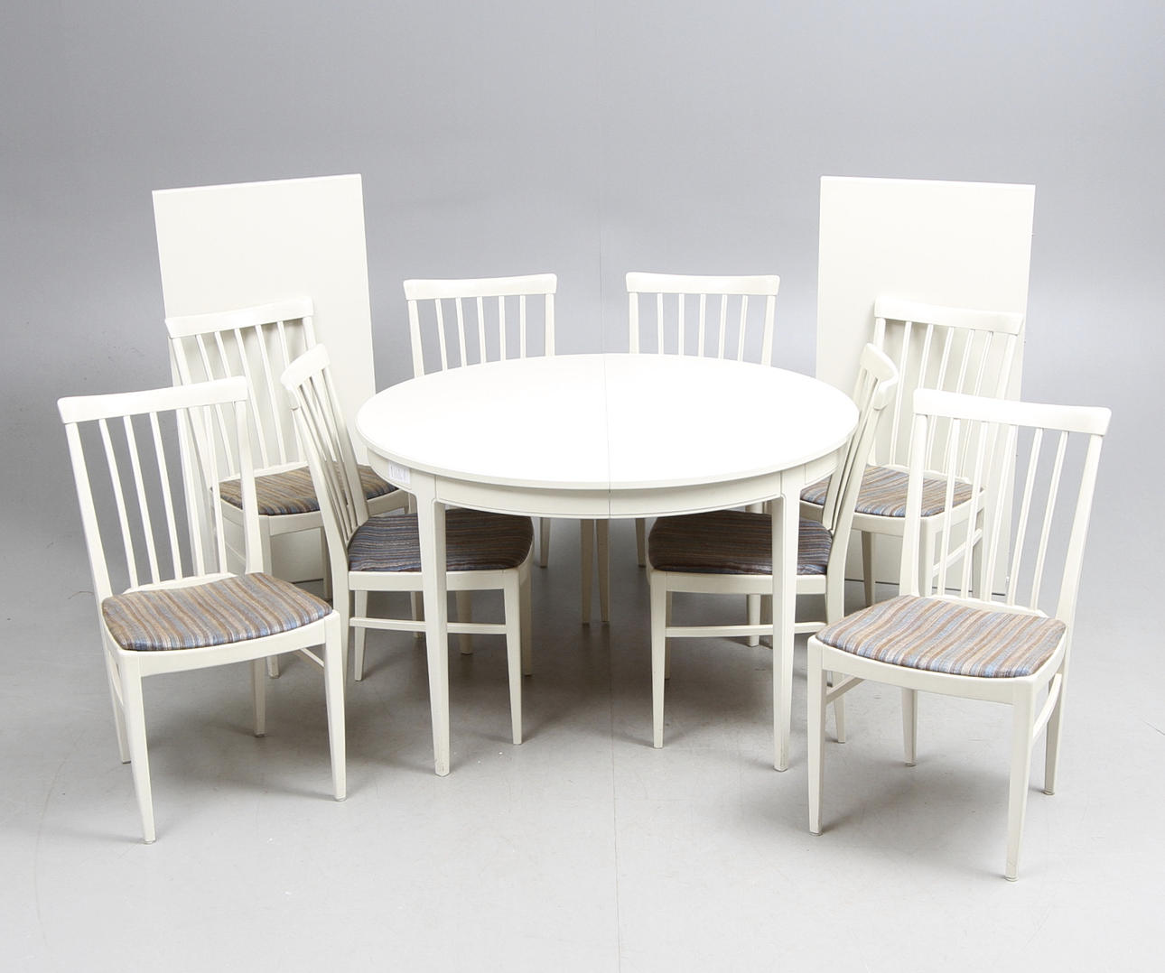 MATSALSGRUPP, 9 delar, "Herrgården", Carl Malmsten, Svenska Möbelfabrikerna Bodafors, 1900-talets andra hälft.