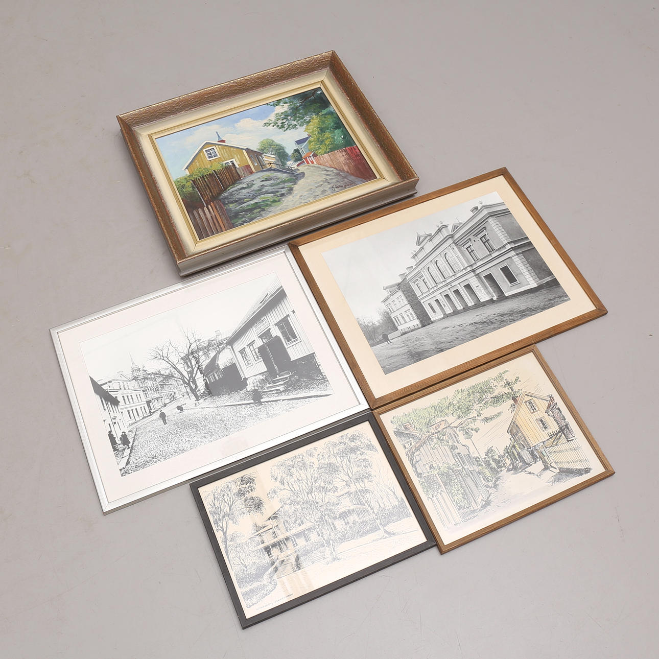 MOTIVO OSKARSHAM, 5 pinturas, 1900.