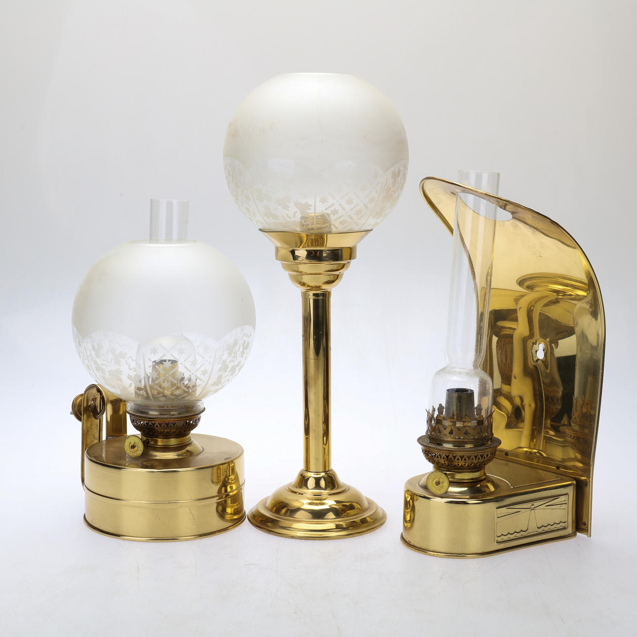 LAMPEN, Messing, wandhängend/Tisch.