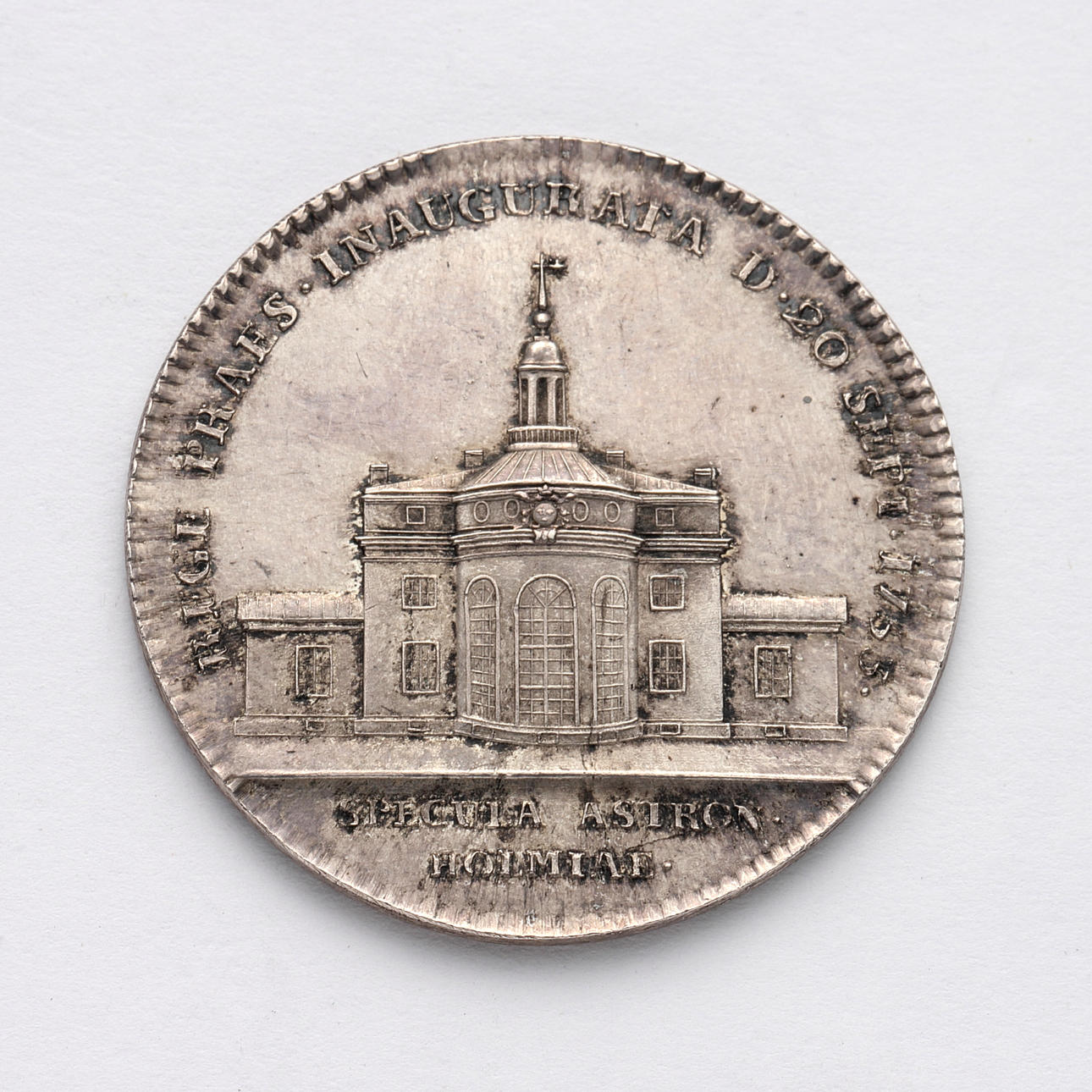 MEDALJ, Stockholms observatorium invigt 1753.