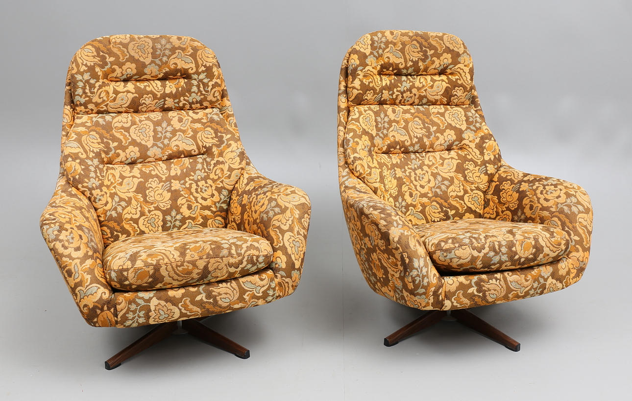 FÅTÖLJER, ett par, Swedfurn Slätte Möbler AB, Töreboda, 1960/70-tal.