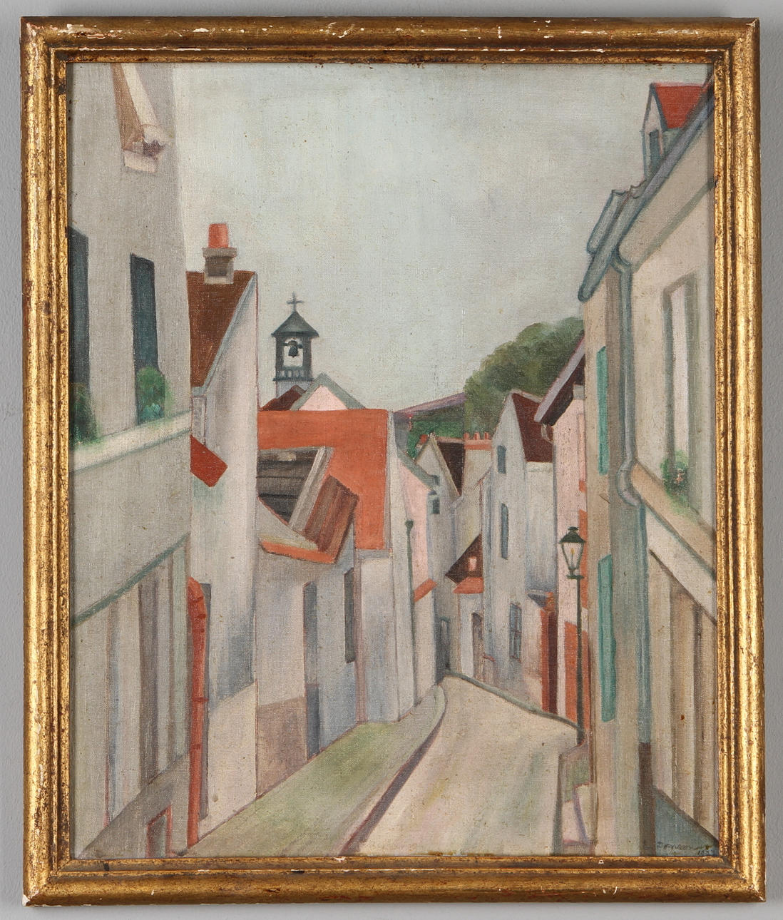 ELSA DANSON-WÅGHALS. Rue Montmery, olja på duk, signerad E. Danson.