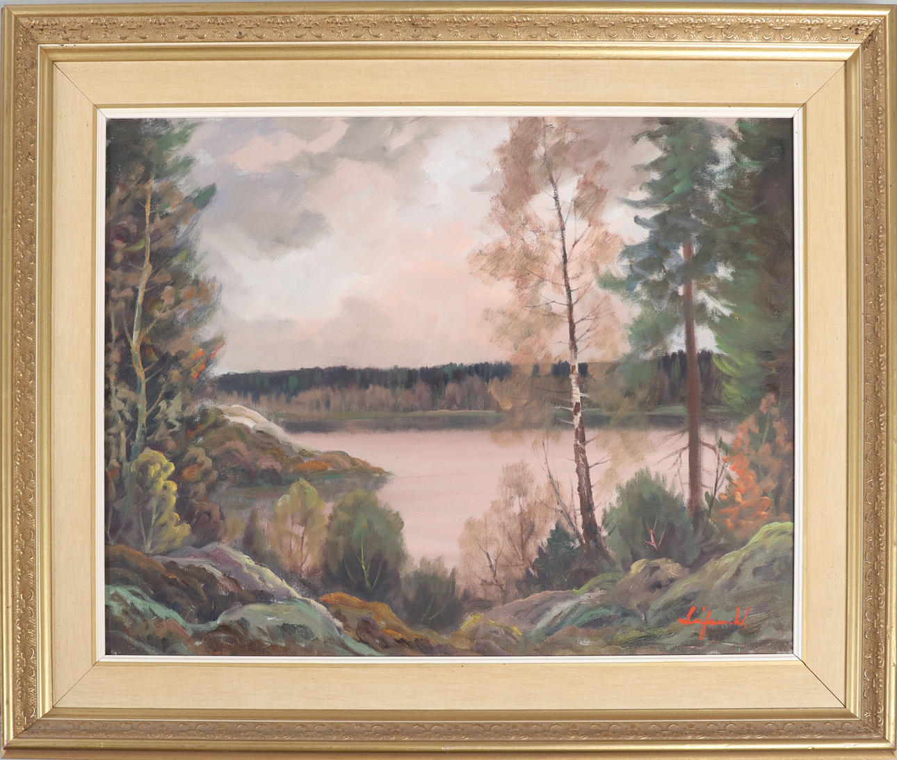 OIDENTIFIERAD KONSTNÄR. oil on canvas, signed as well.