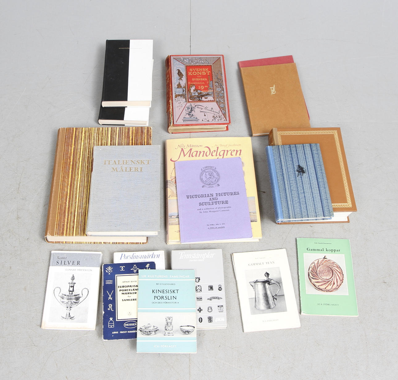 KONST- och FACKLITTERATUR, 18 st, 1900-tal.