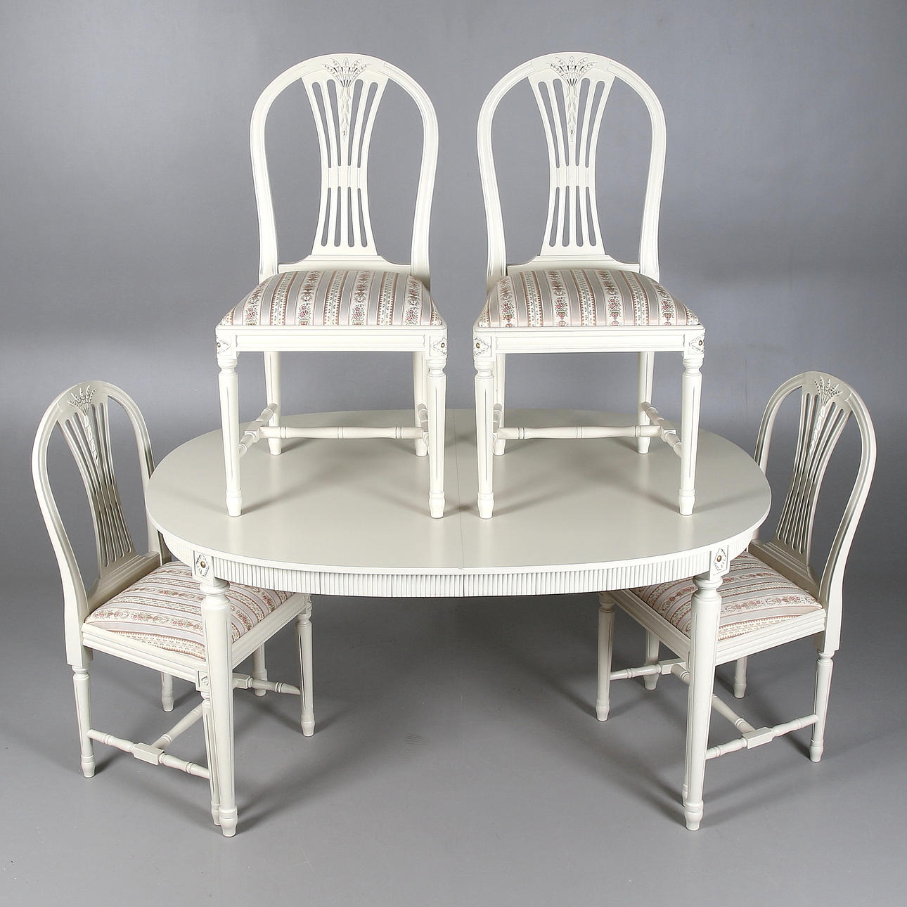 MATGRUPP, 5 delar, Gustaviansk stil, 1900-talets sista kvartal.