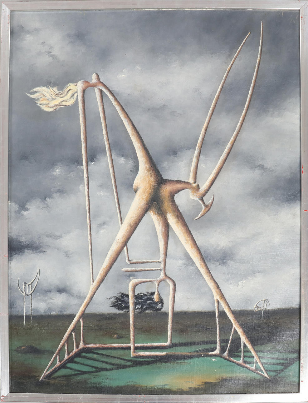 GEORG BROE. oil on canvas, signed.