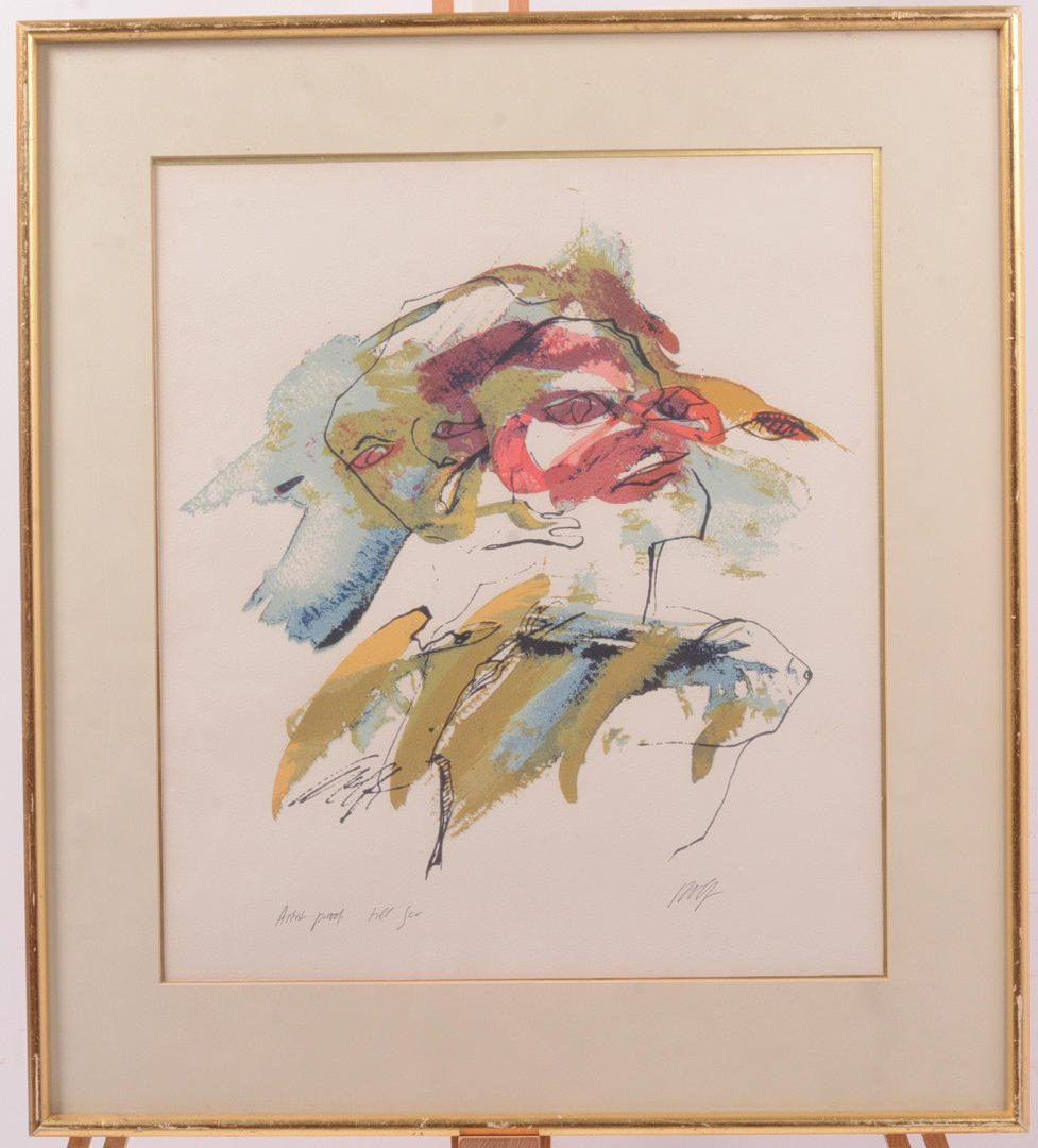 OIDENTIFIERAD KONSTNÄR. Artist proof. Lithograph.