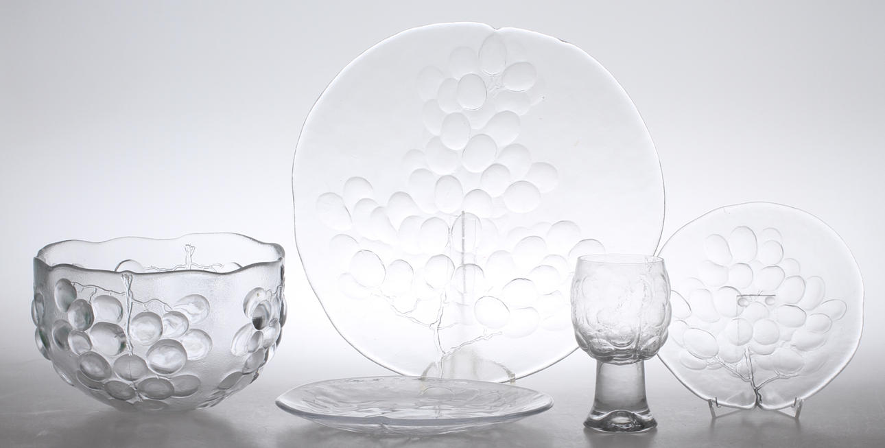 GLASSERVISDELAR, 20 delar, "Druva", Kosta Boda/ Boda.