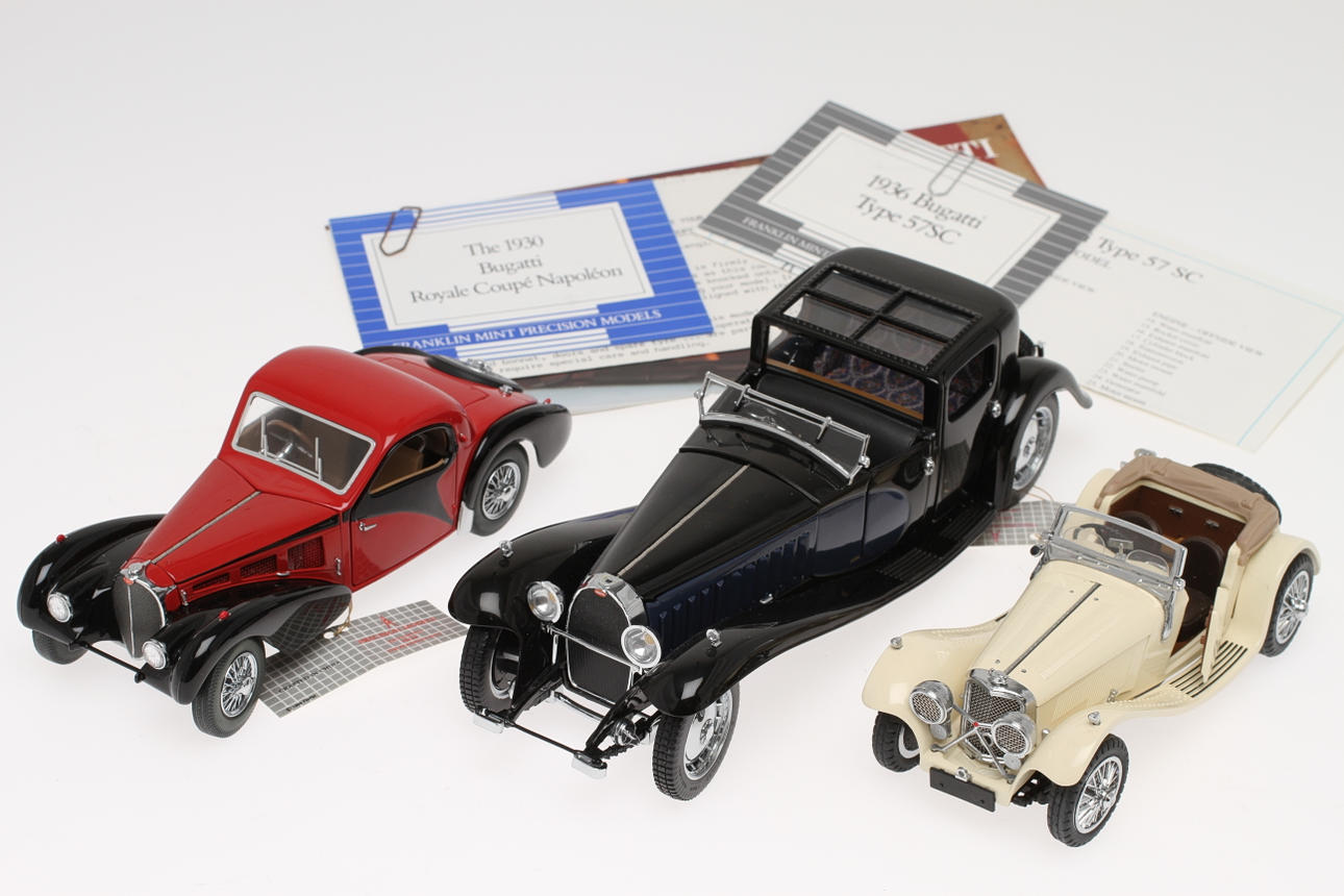 FRANKLIN MINT modellbilar, 3 stycken.