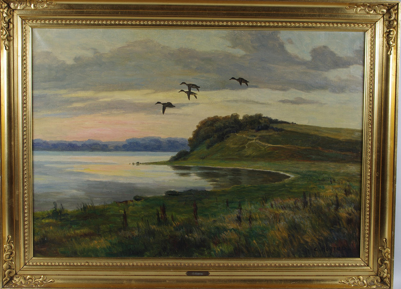 CARL HÖYRUP. Kustlandskap, olja på duk, signerad C Höyrup.