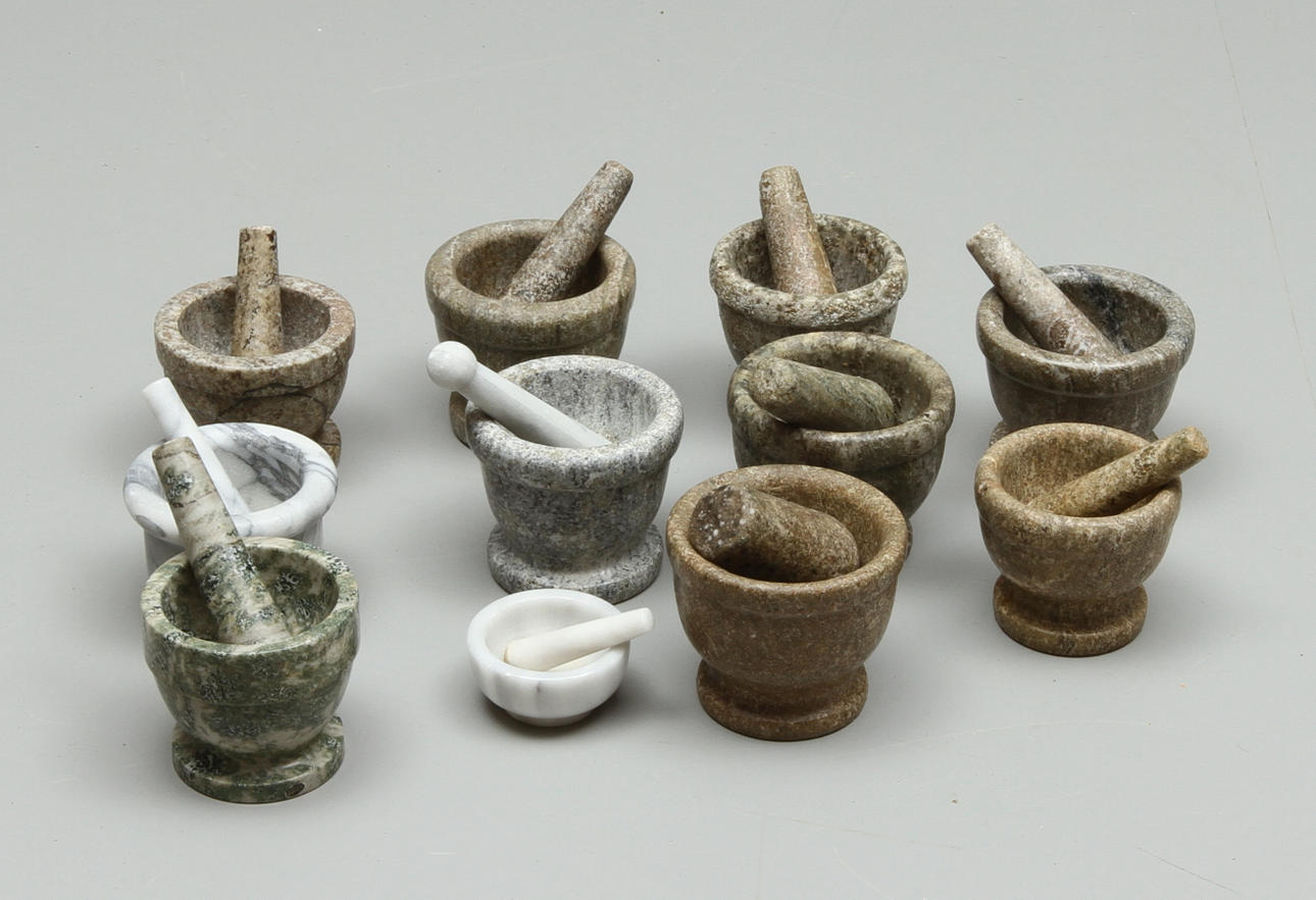 PARTI MORTLAR, 11 st, sten, 1900-tal.