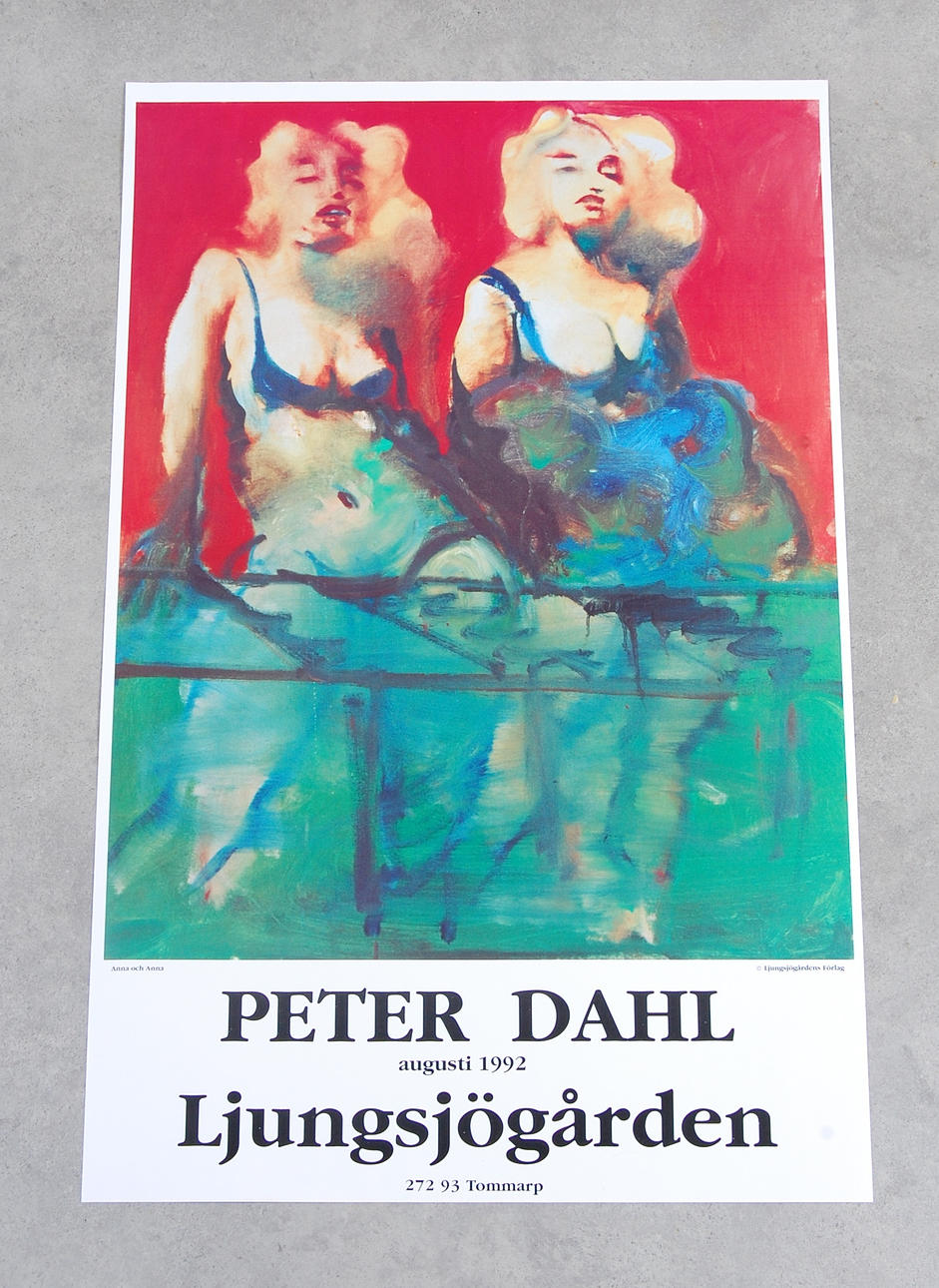 PETER DAHL. utställningsaffisch.
