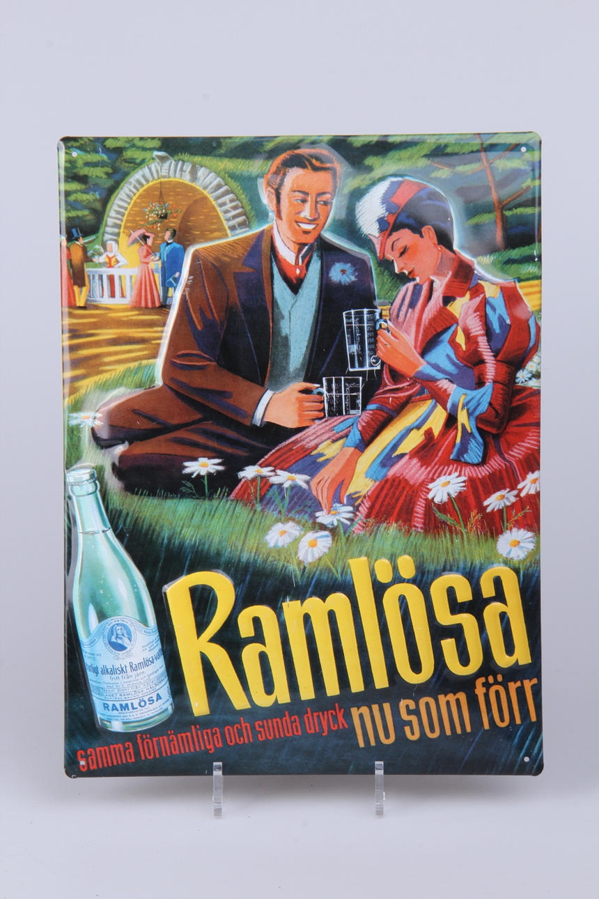 PLÅTSKYLT, "Ramlösa samma förnämliga dryck nu som förr".