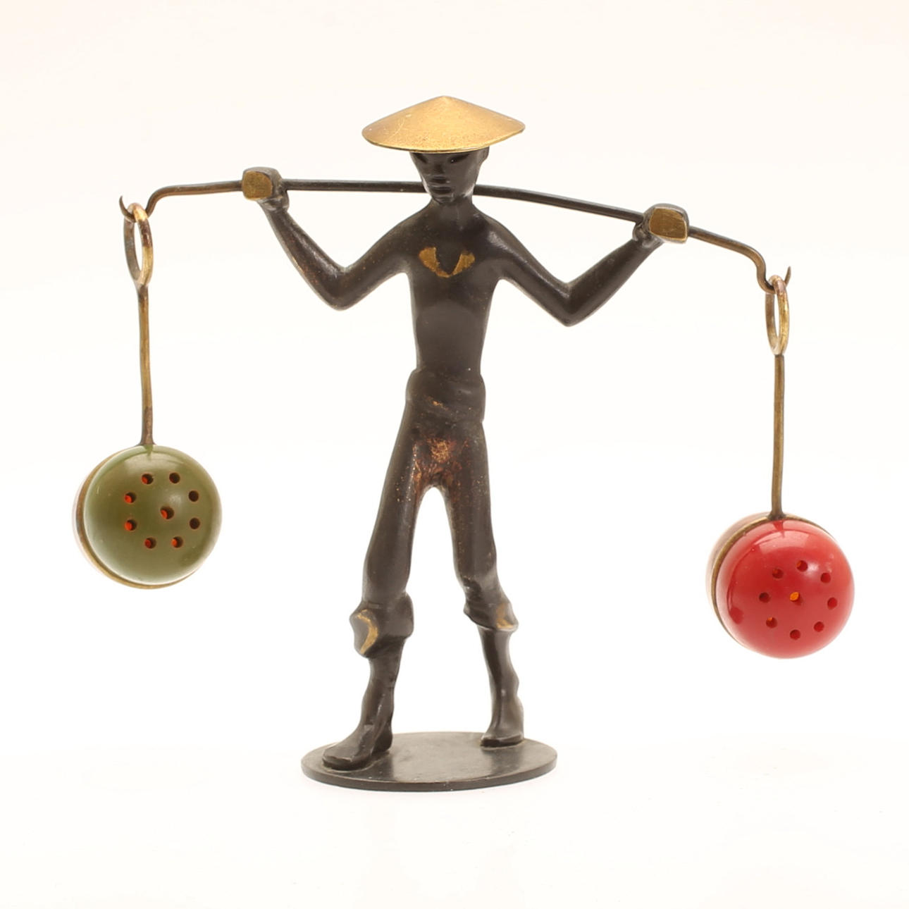 SPICE SET, Richard Rohac, bronze, Austria, 1950s.