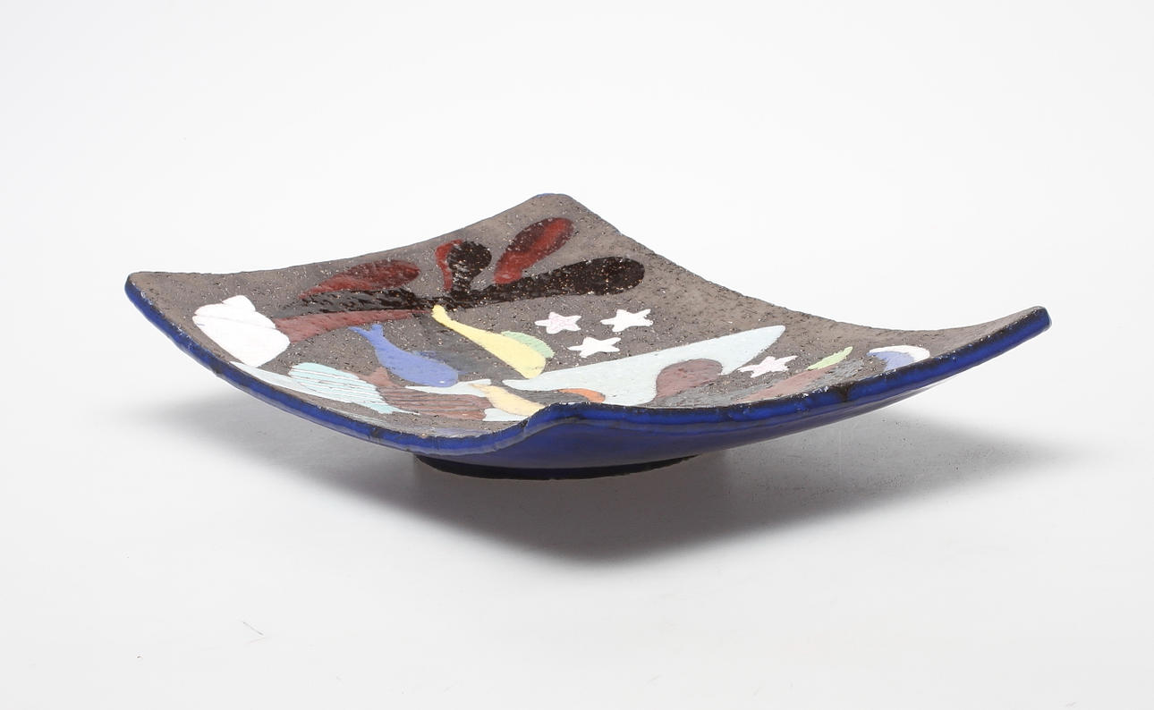 SKÅLFAT, lergods, "Havsflora Nr. 1067", Anna-Lisa Thomson, Uppsala-Ekeby.