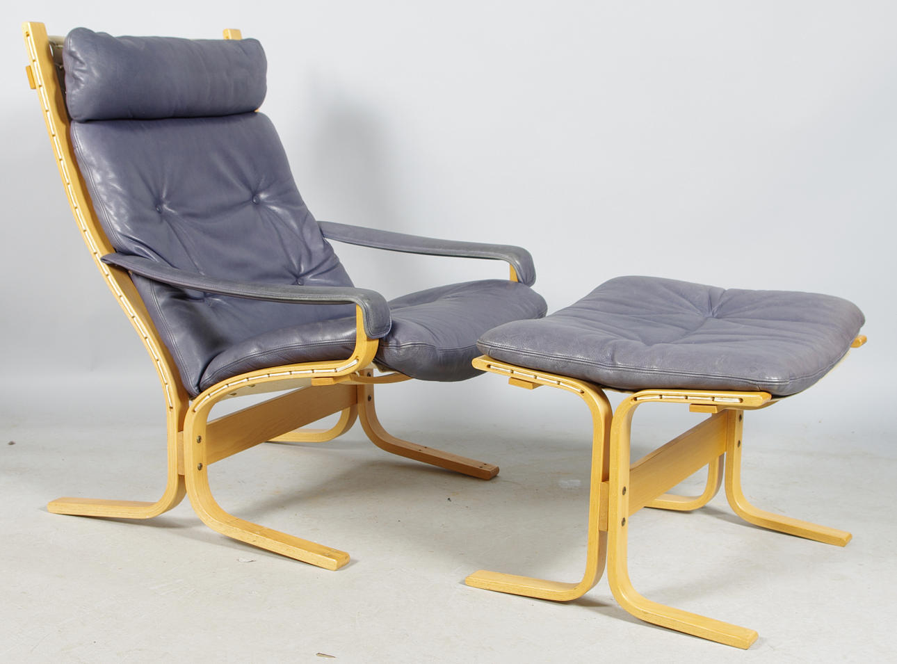 FÅTÖLJ MED FOTPALL, Ingmar Relling för Westnofa Norway.