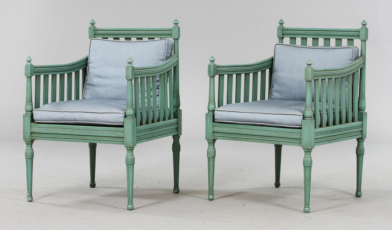 SOFFGRUPP, 3 delar, gustaviansk stil, 1900-tal.