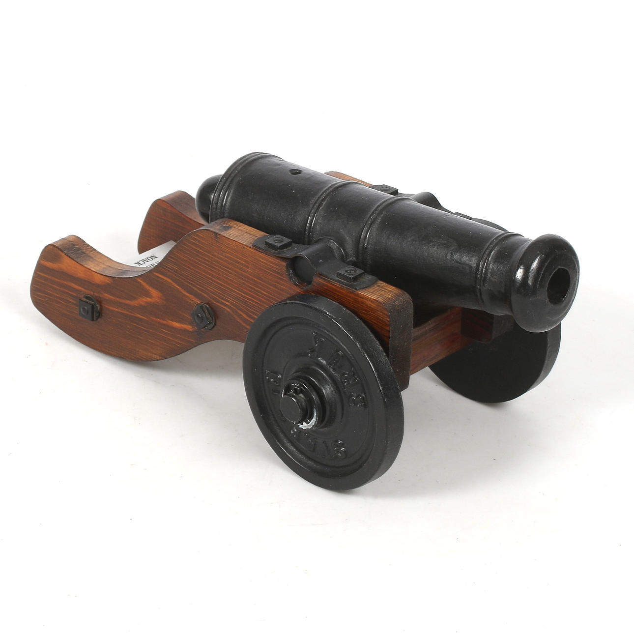 TABLE CANNON, cast iron, "Salut from Noack", 1900s.