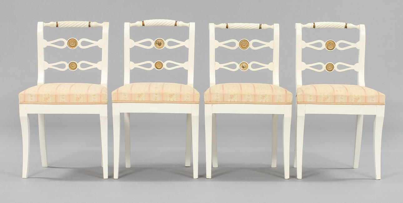 SALONGSMÖBEL, 5 delar, soffa och 4 stolar, Biedermeier, 1800-tal.