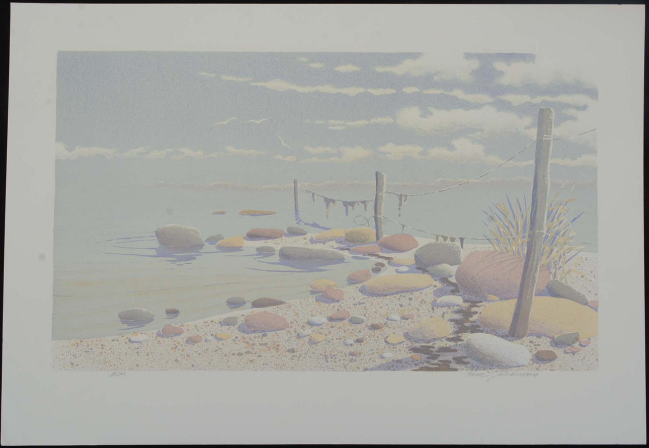 RUNE JOHANSSON. Beach. Lithograph.