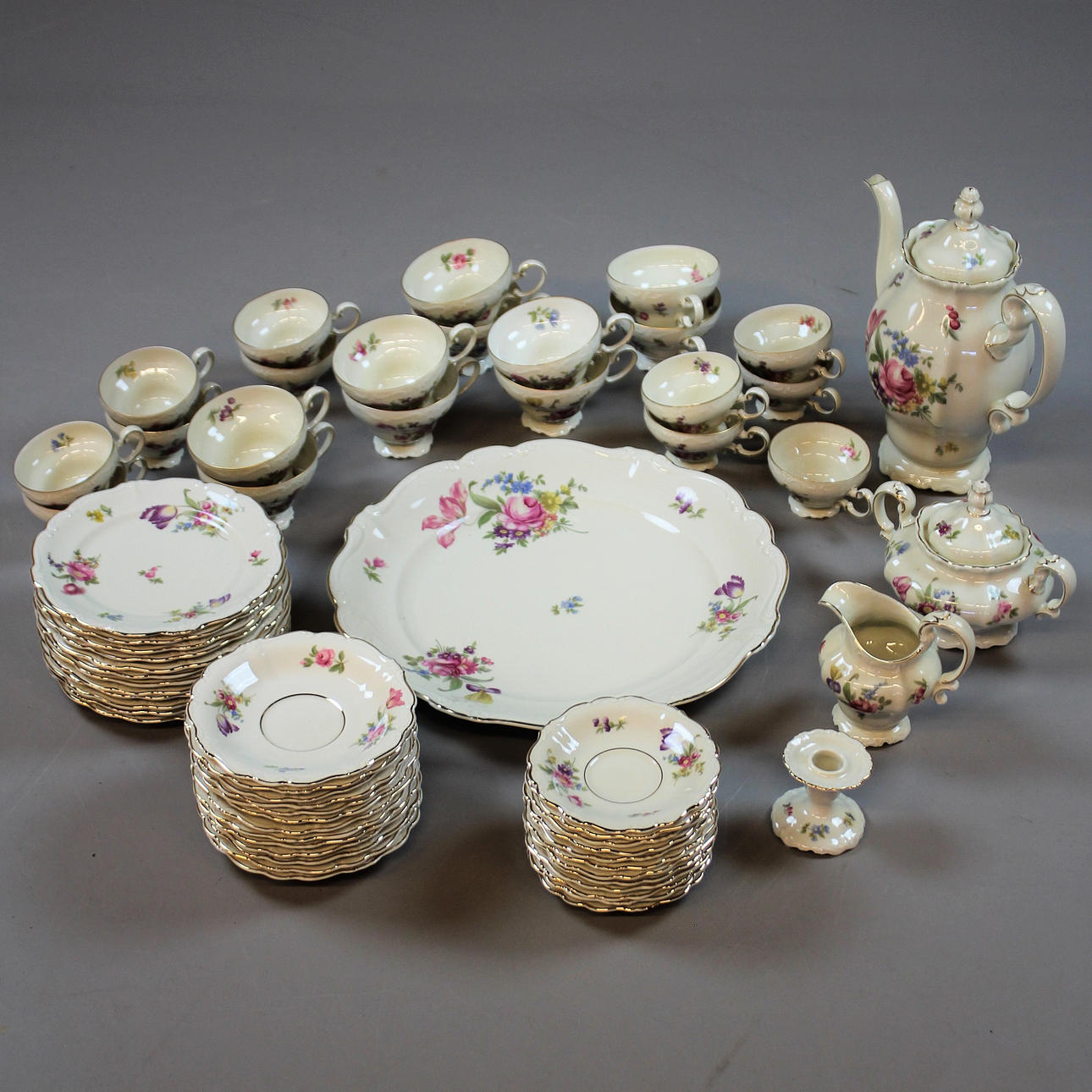 COFFEE SET 37 pieces, Rosenthal, pompadour.