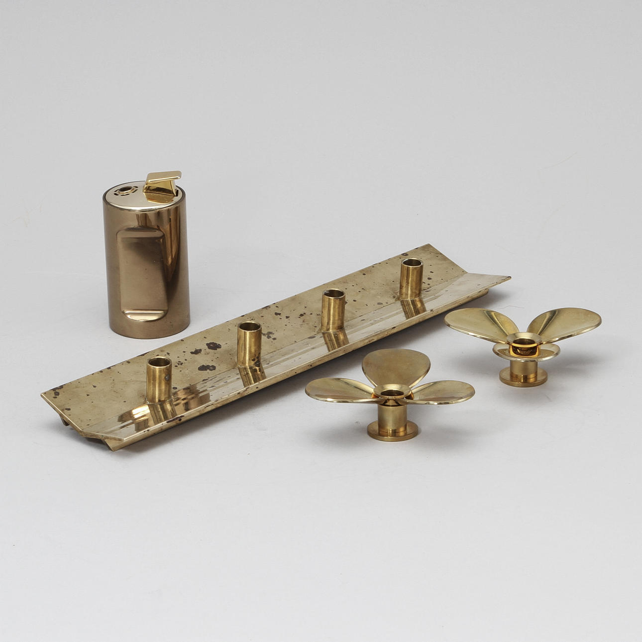 SKULTUNA, mässing, 4 delar, Pierre Forssell.