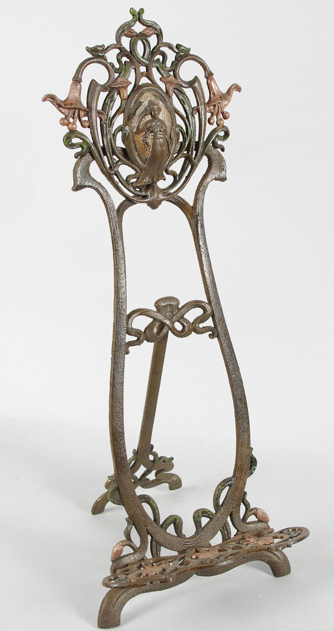 BORDSSTAFFLI, gjutjärn, jugendstil.