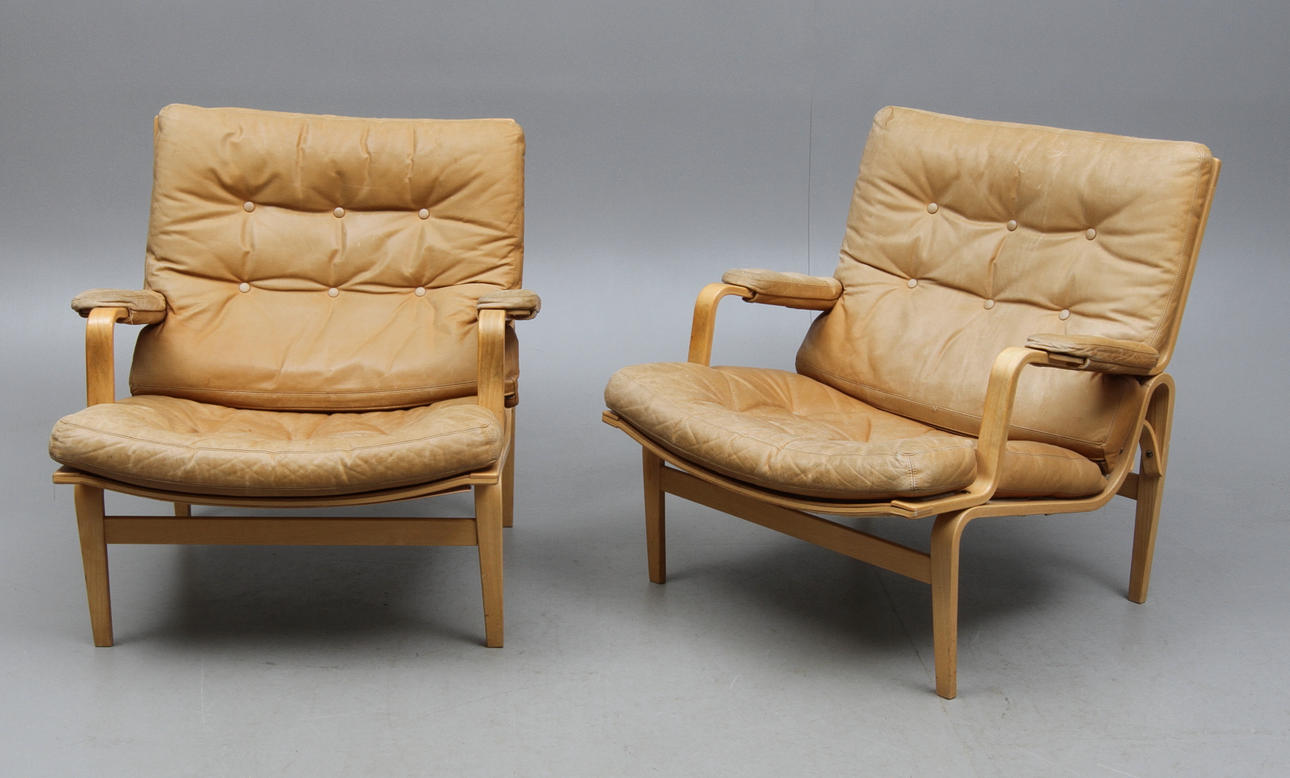 FÅTÖLJER 1 par, "Ingrid", Bruno Mathsson, DUX.