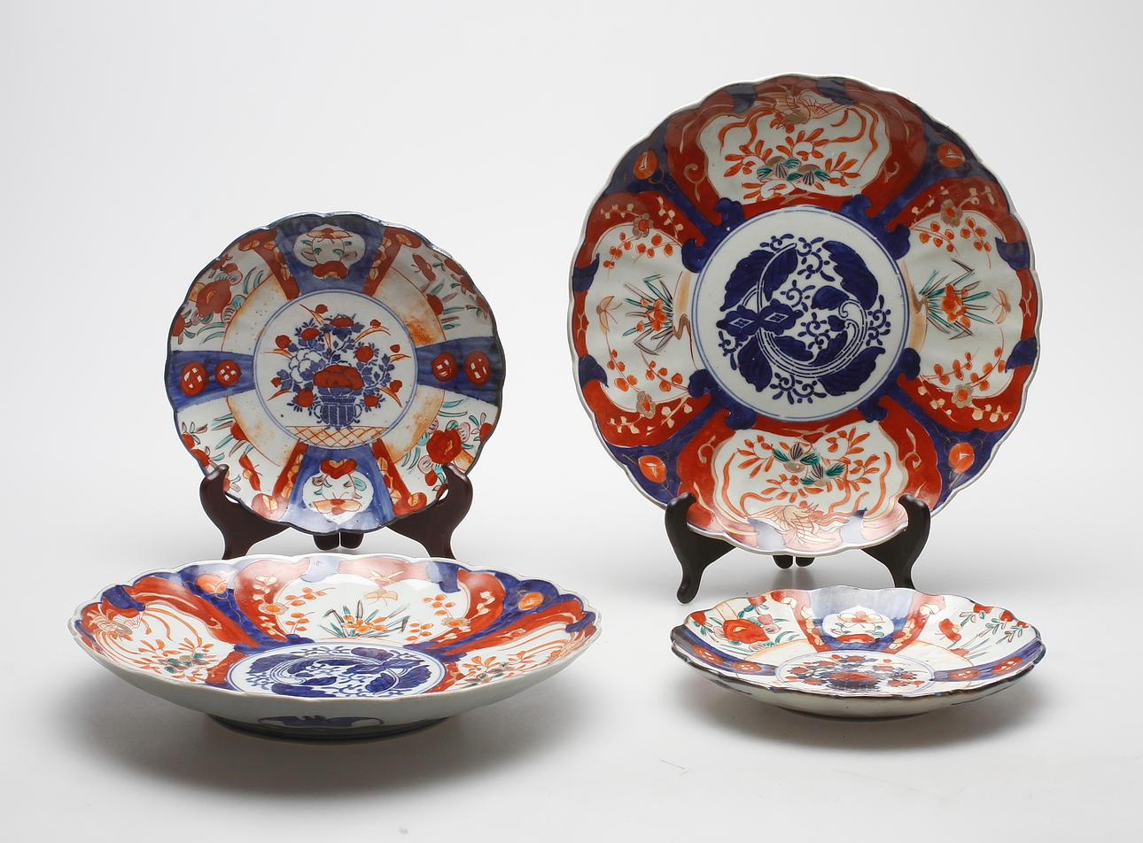 SKÅLFAT, 4 st, Imari, Japan, 1800-tal.