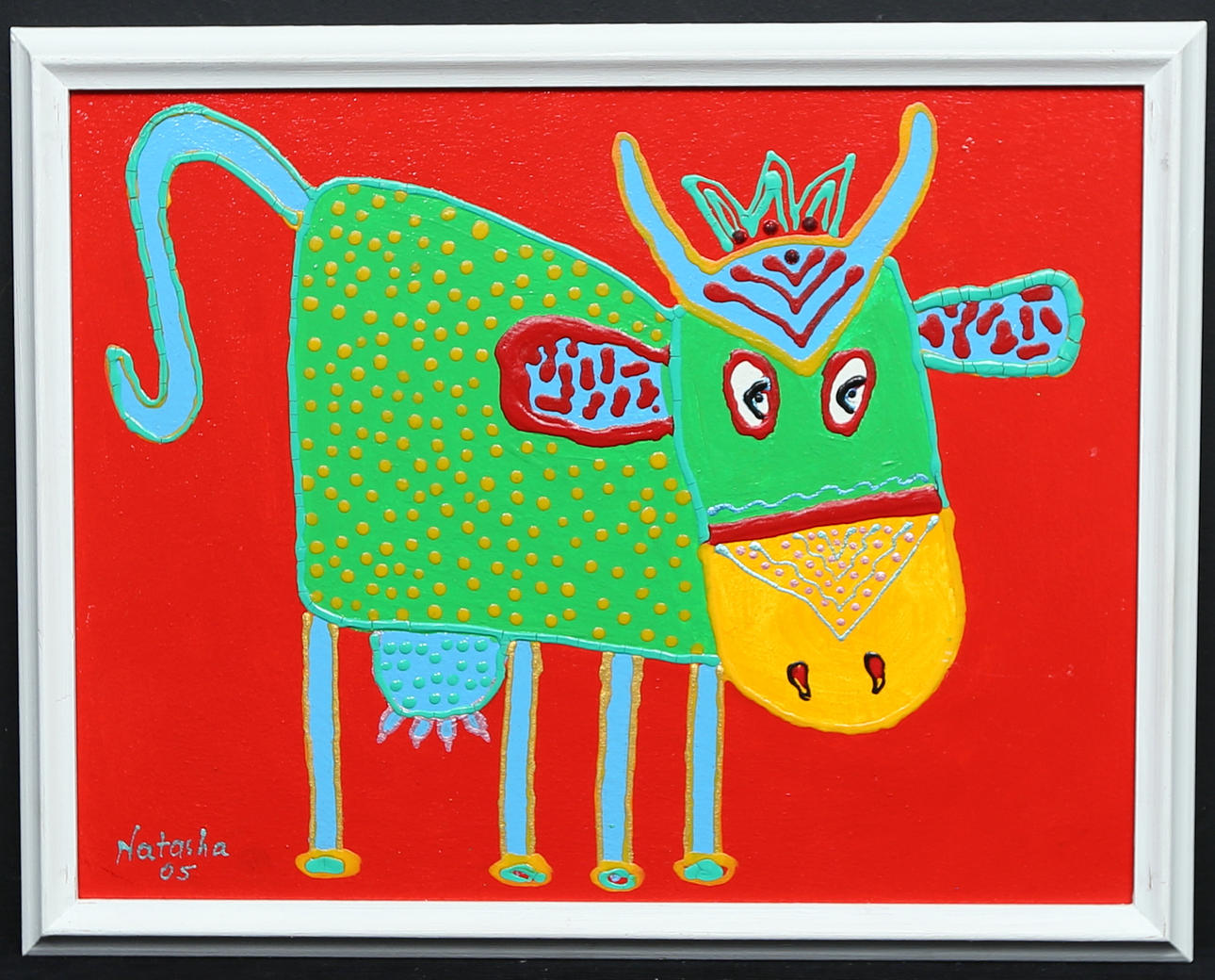 NATASHA ANDERSSON. Knogleplade. Akryl, signeret og dateret 05.