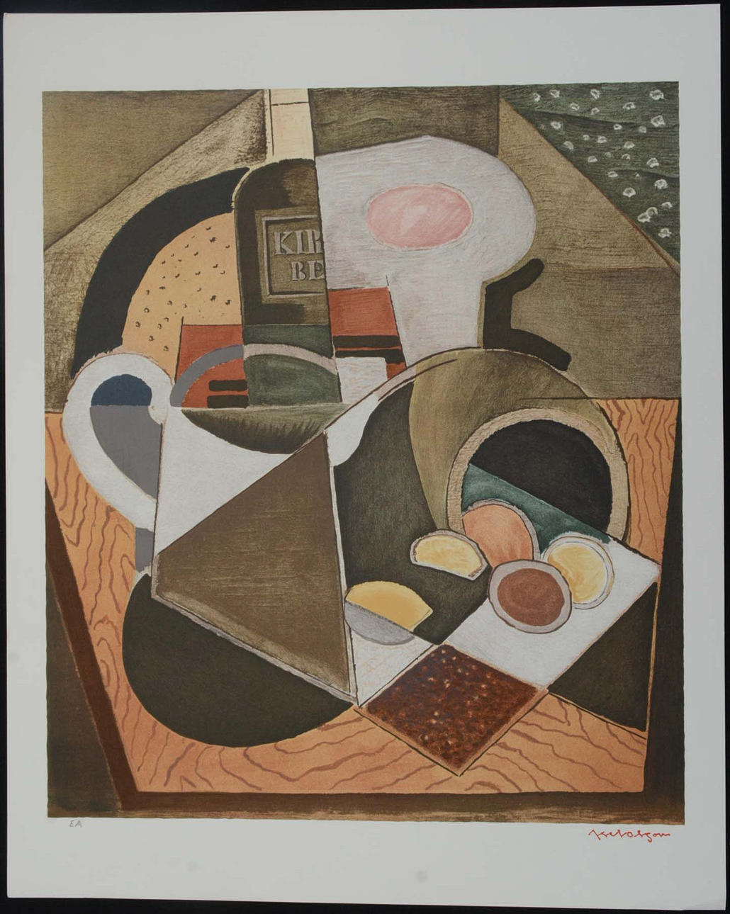 AXEL OLSON. Set the table. Lithograph.